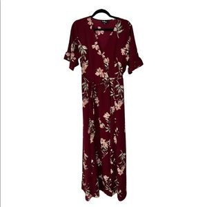 Floral wrap maxi dress